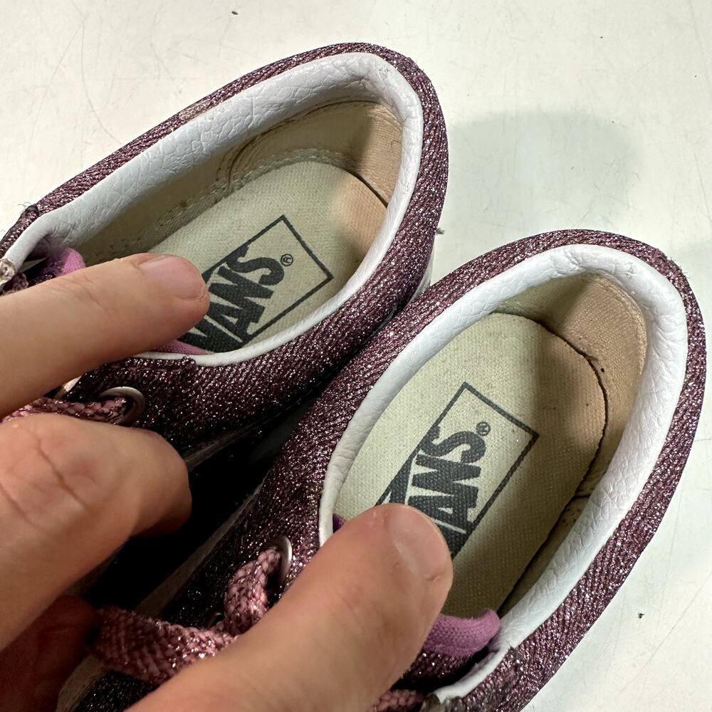 VGUC Vans Women's Old Skool Orchid Pink Metallic Glitter Skate Shoe 90s Y2K 6.5 - Picture 8 of 10